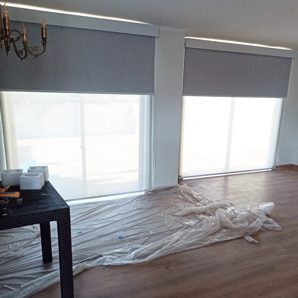 cortinas dobles living room