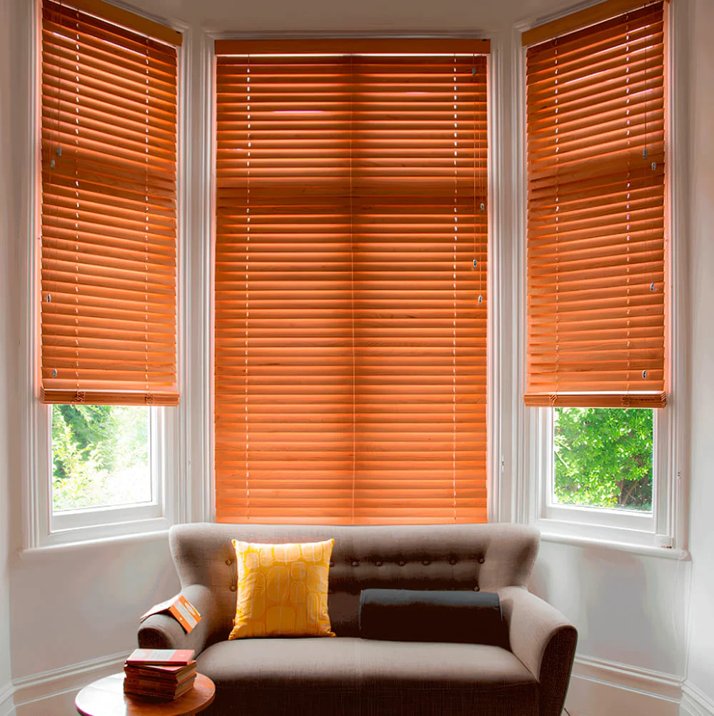 persianas de madera living room