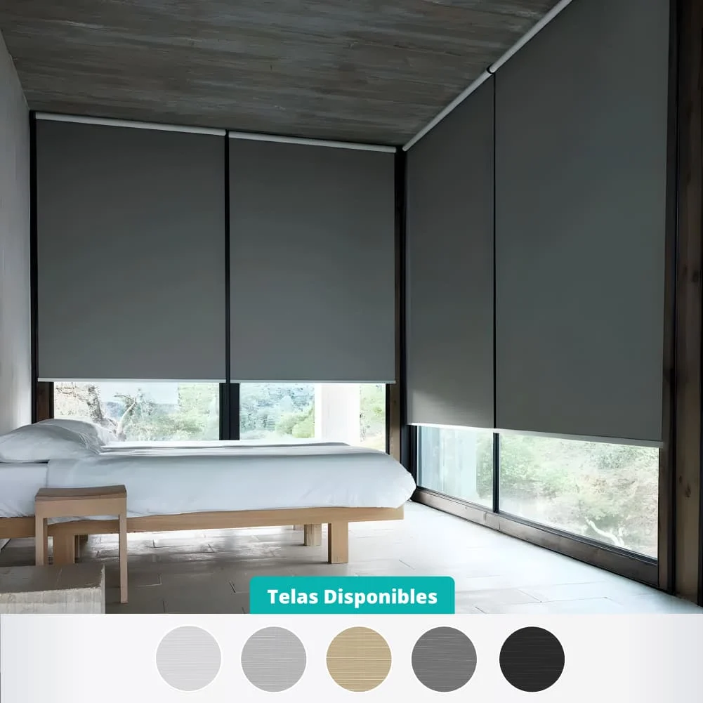 Roller Black Out Encanto, variedad de telas