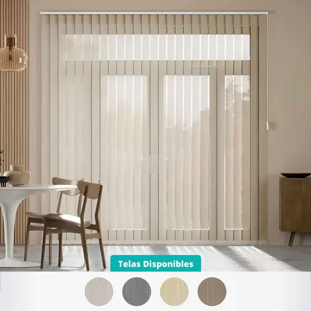 cortinas verticales sunscreen estilo lino